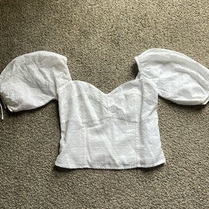 Abercrombie Cropped Eyelet Top